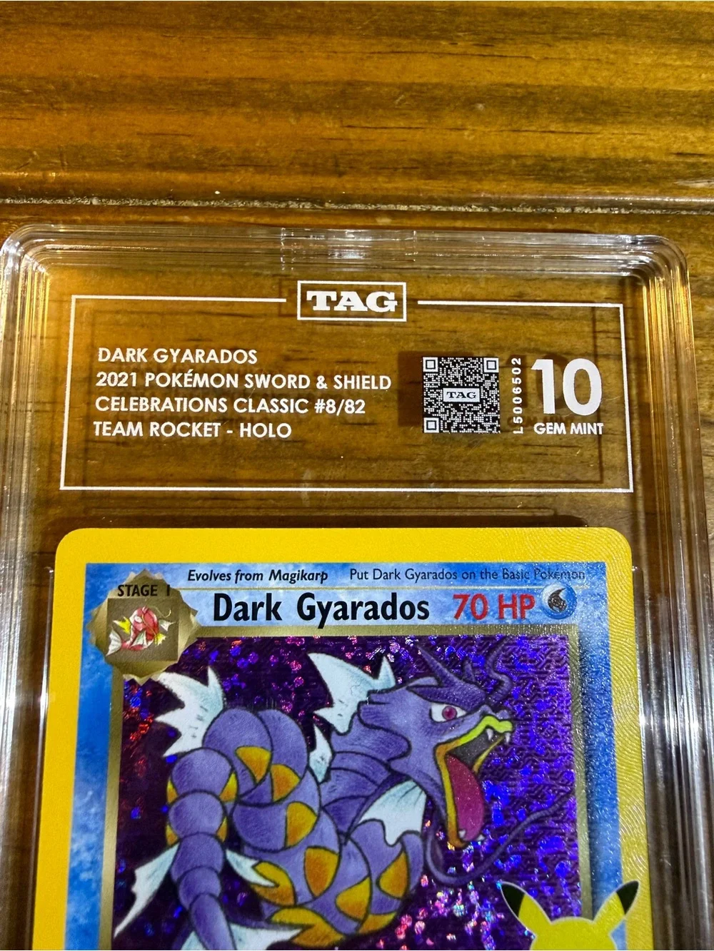 Pokemon Graded Tag 10 Dark Gyarados 8/82 Team Rocket